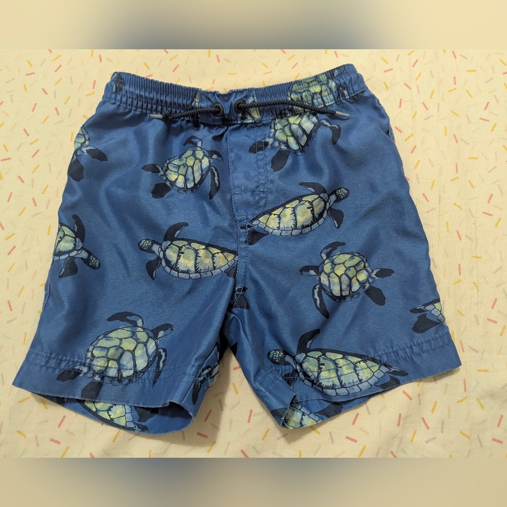 Tea Collection Blue Turtle Swim Trunks